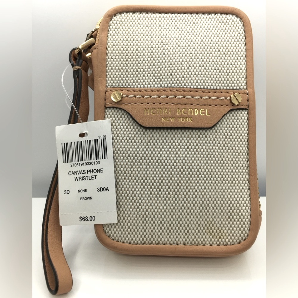 NWT Henri Bendel || Canvas Card Wallet Wristlet || Minor FLAWS